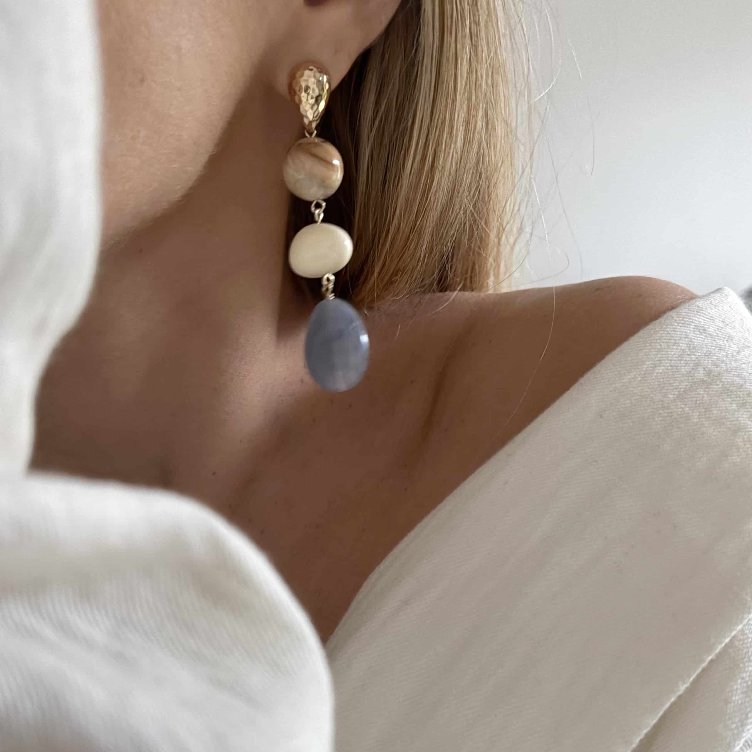 Boucles Rivage longues bleues – Image 2