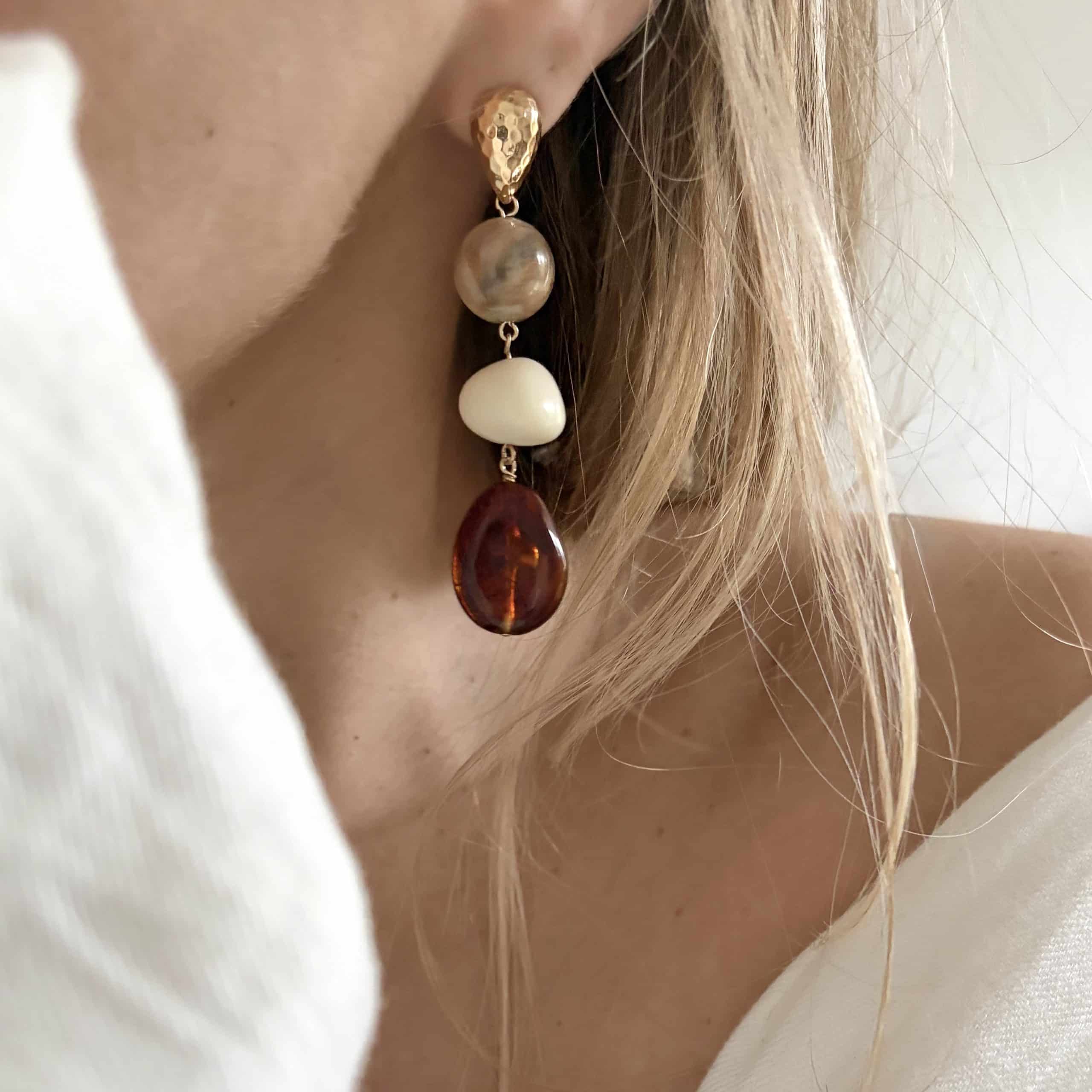 Boucles Rivage longues marron – Image 3