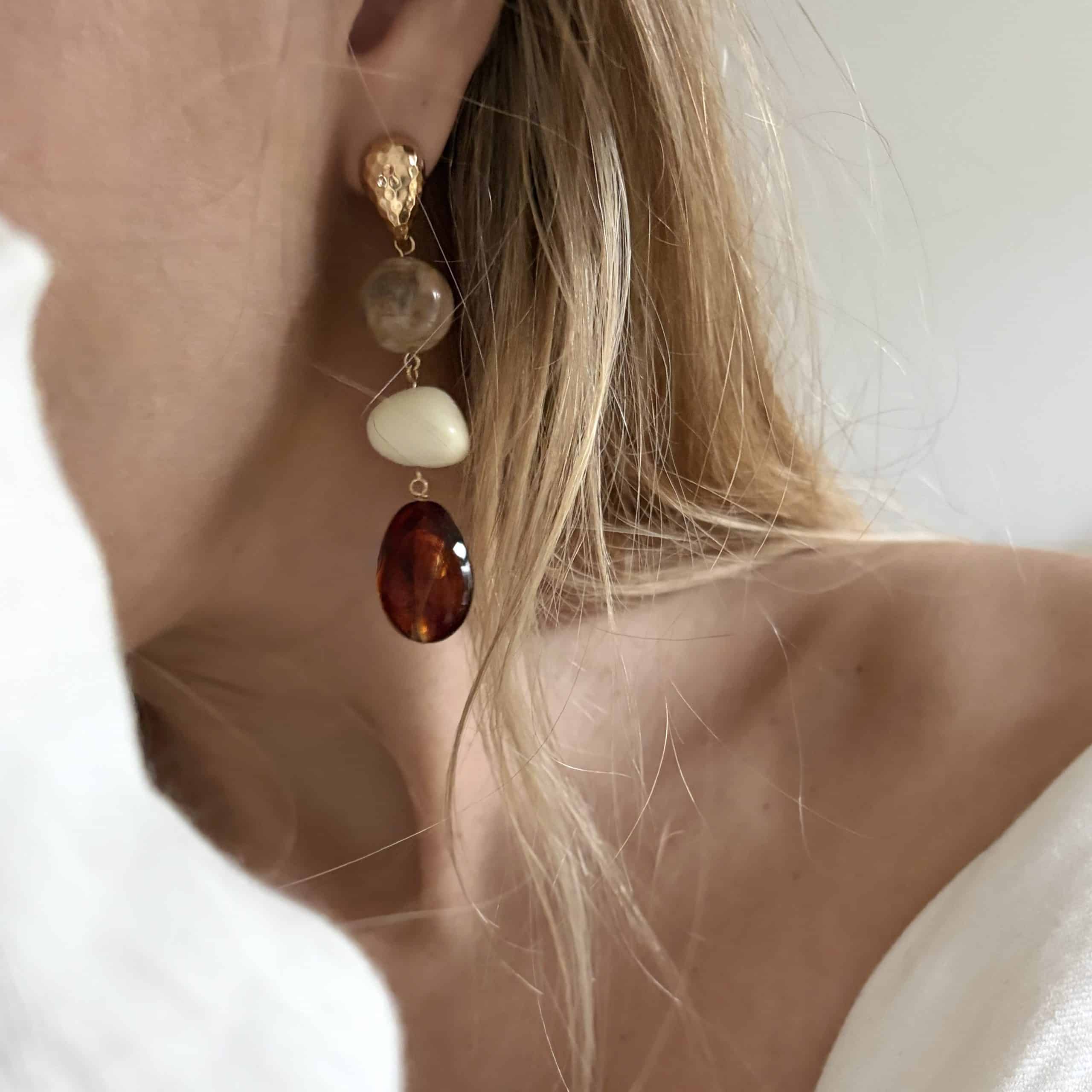 Boucles Rivage longues marron – Image 2