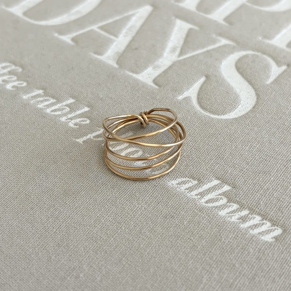 Bague 5 fils pièce unique