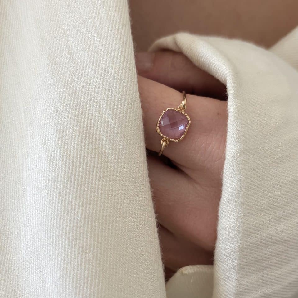 Bague rose pièce unique