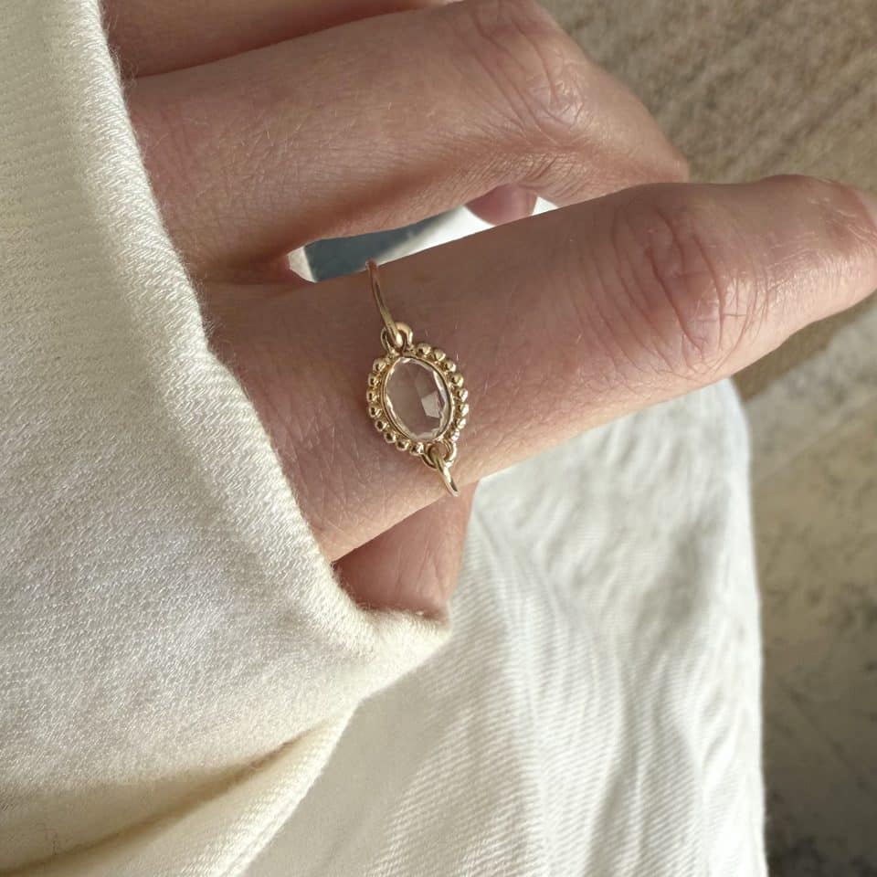 Bague transparente pièce unique