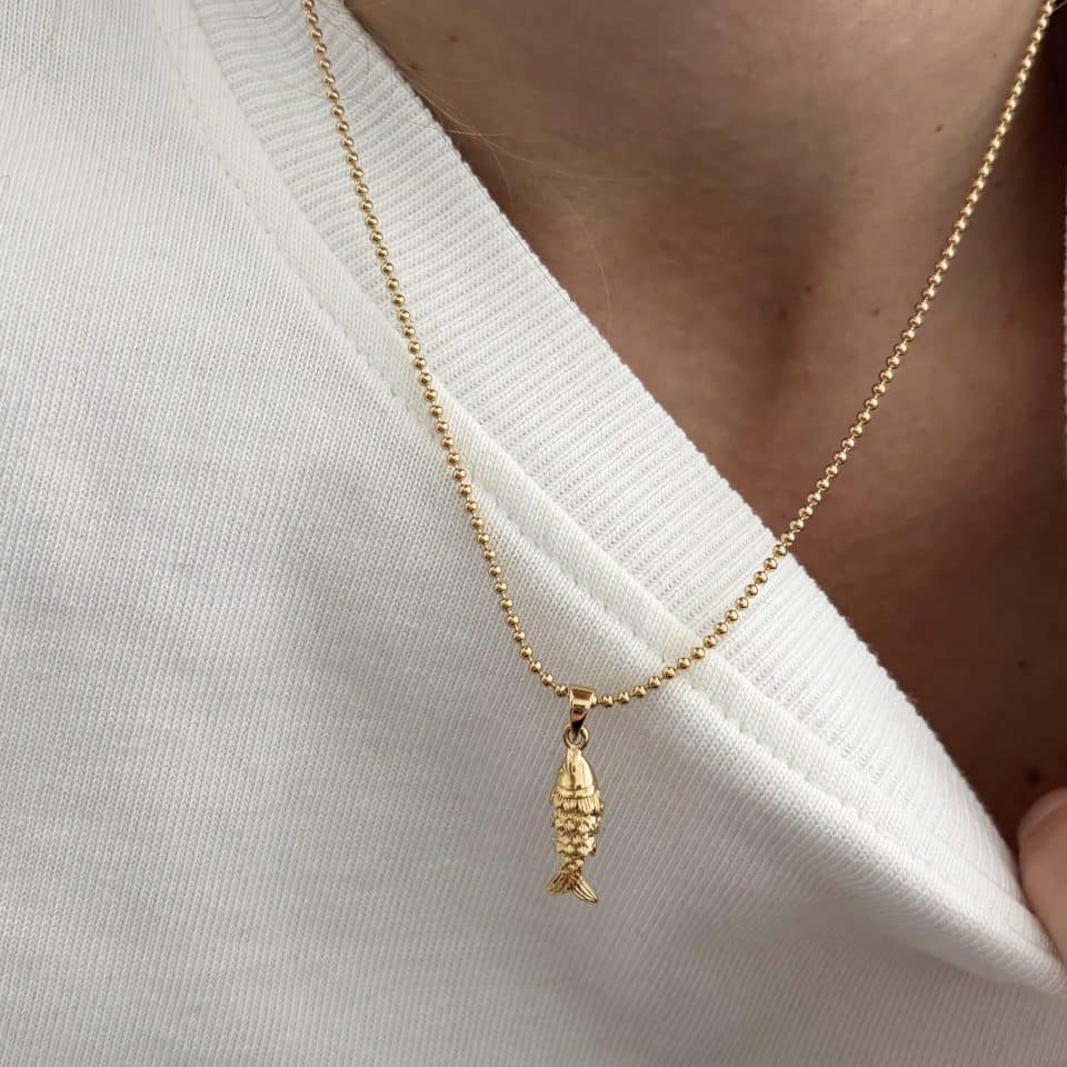Collier poisson pièce unique
