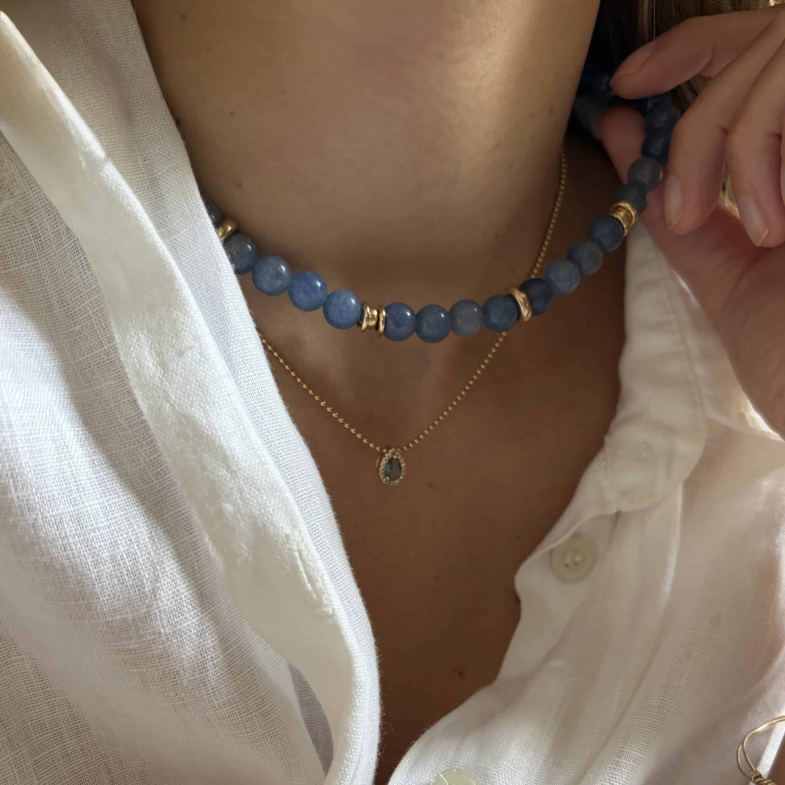 Collier Léo bleu – Image 4