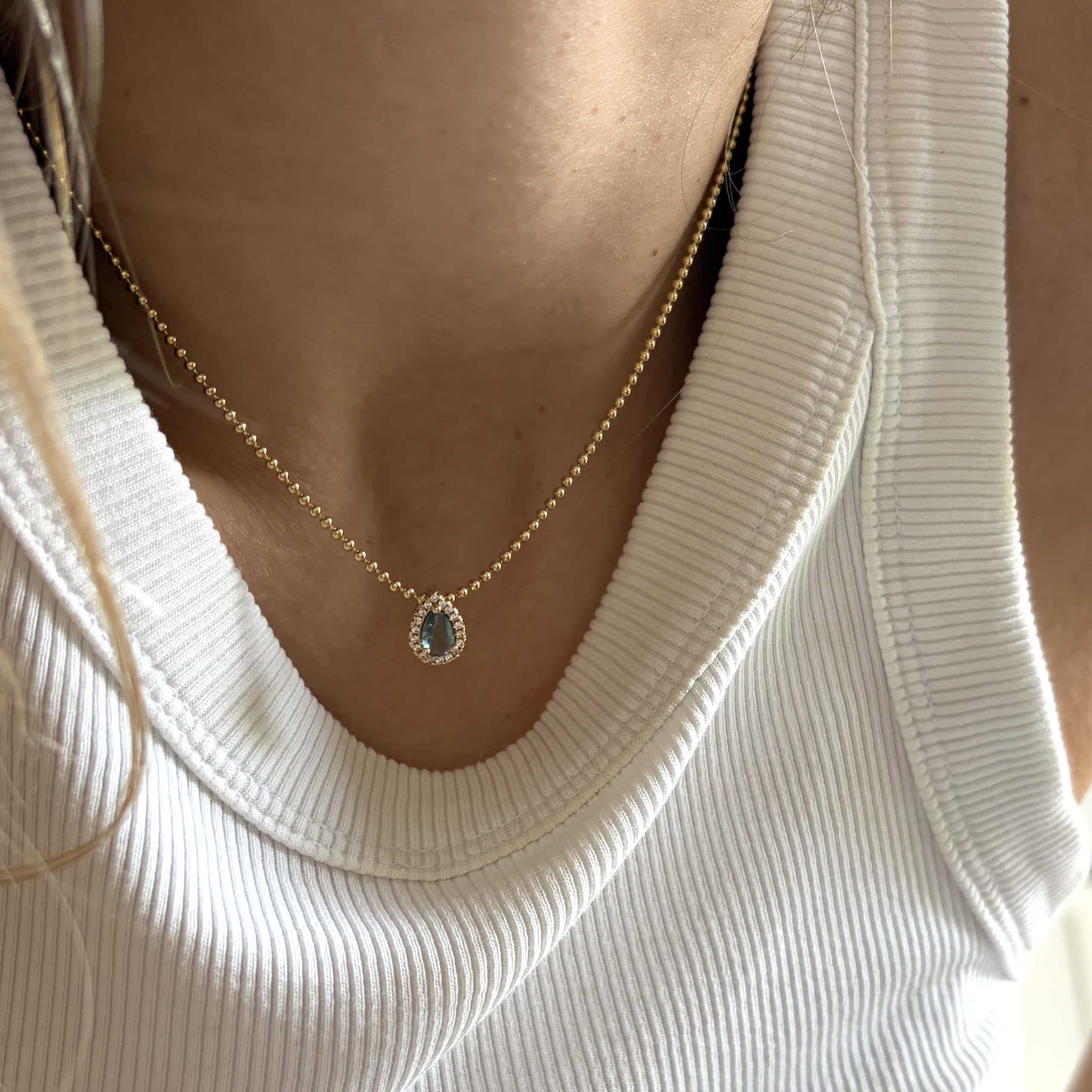 Collier Léo bleu – Image 2