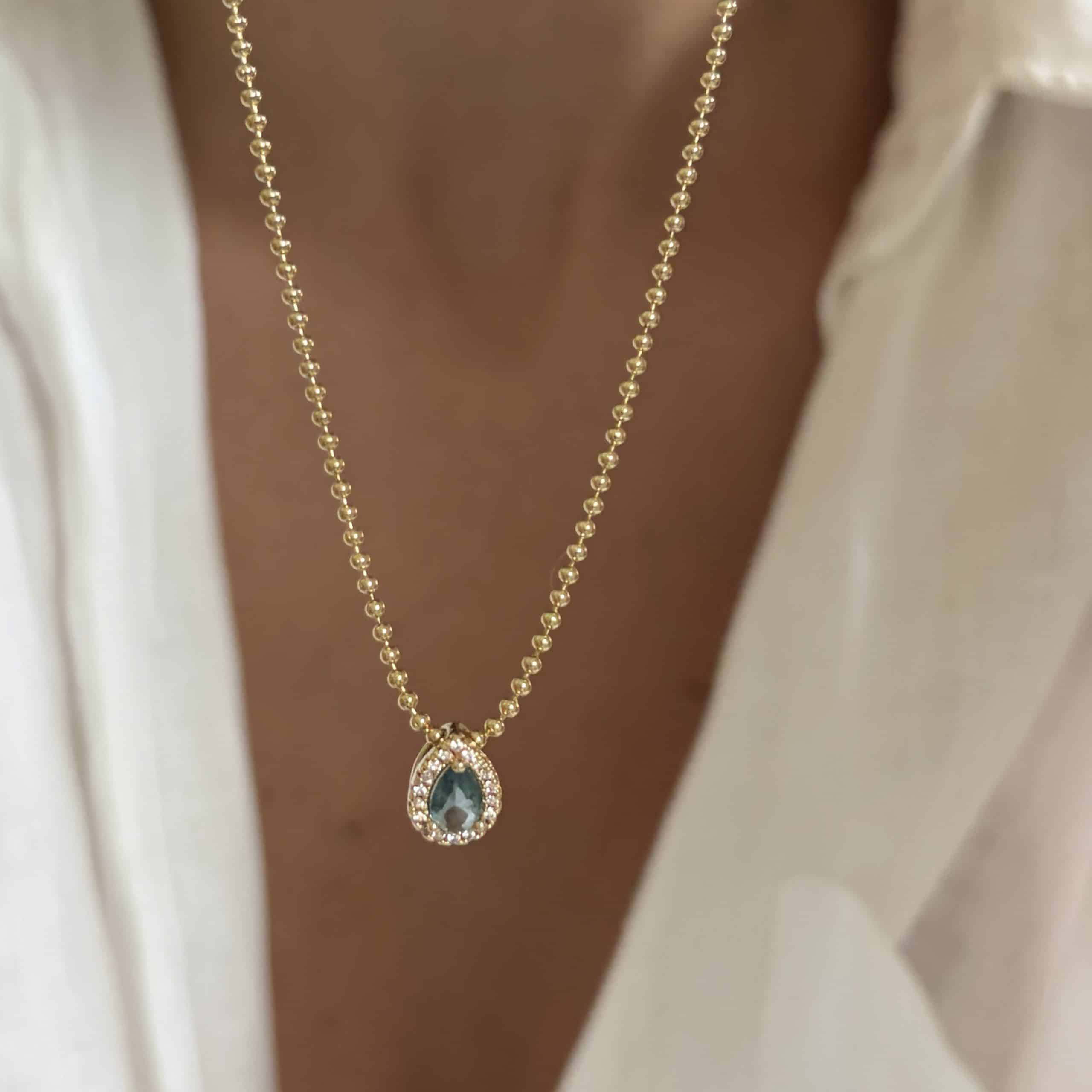 Collier Léo bleu – Image 3