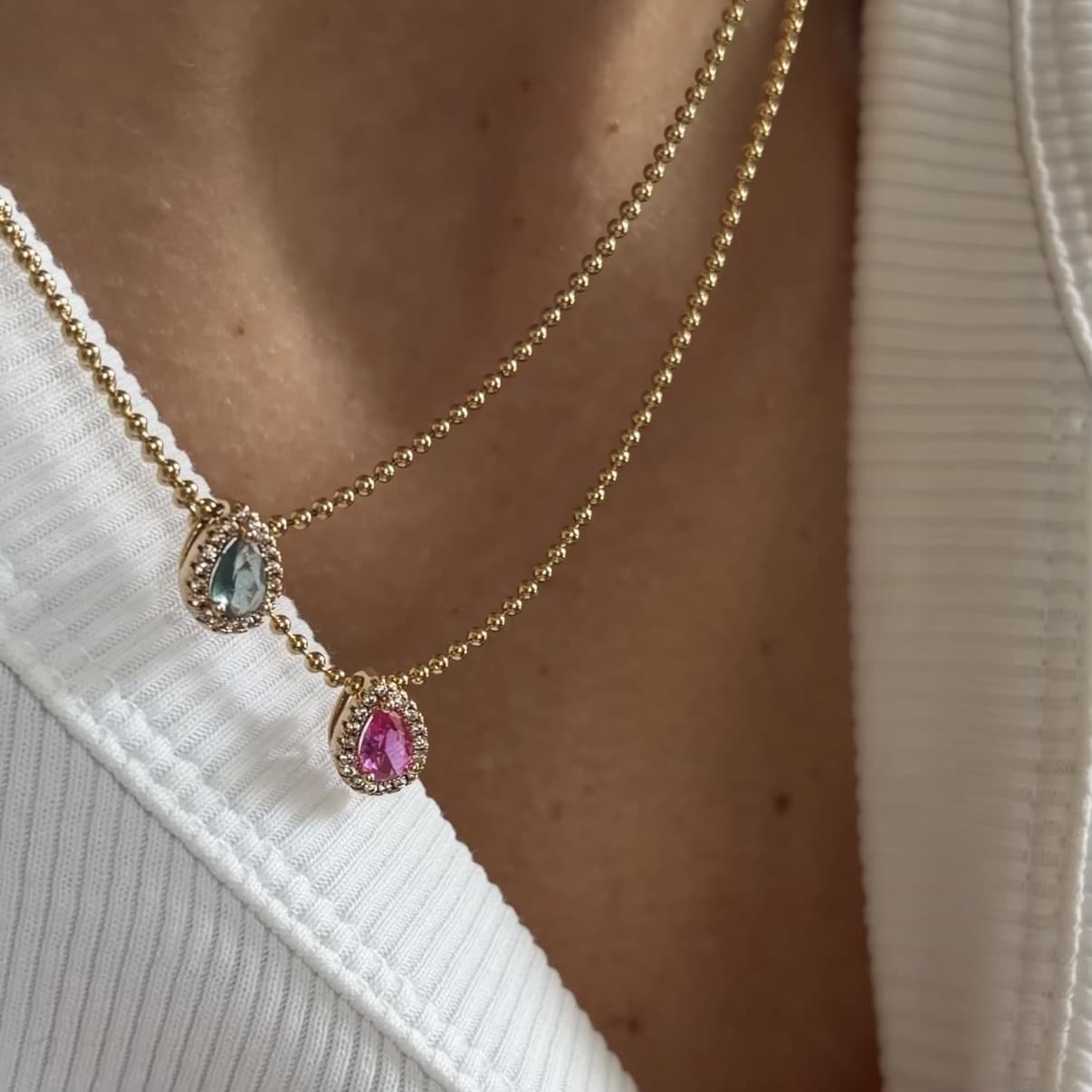Collier Léo rose – Image 3