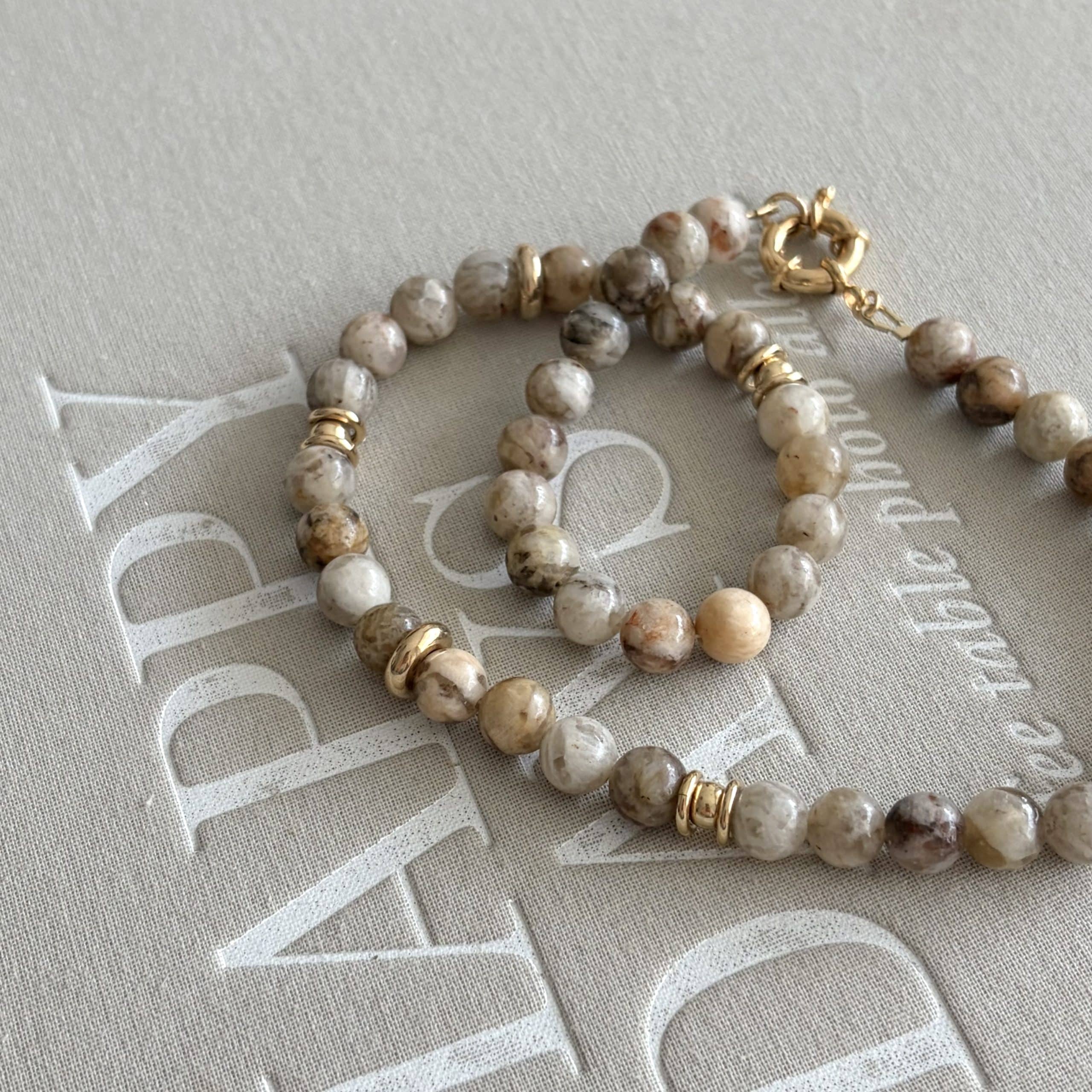Collier Stone beige